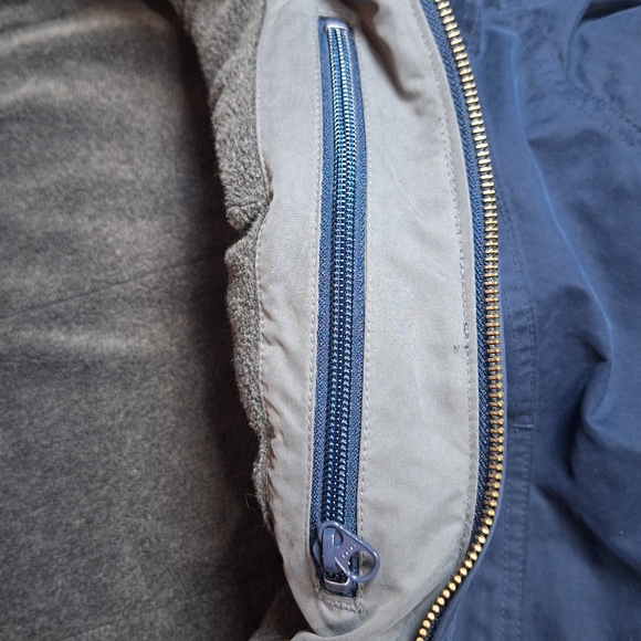 Columbia Large Coat/Jacket Mens Fleece Lined Navy Blue Many Pockets Zip Up - Picture 5 of 8